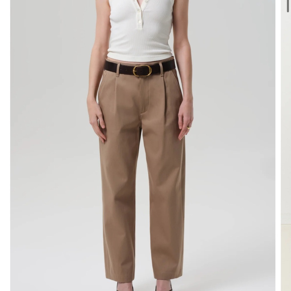 Mallory Straight Trouser In Khaki sz 27